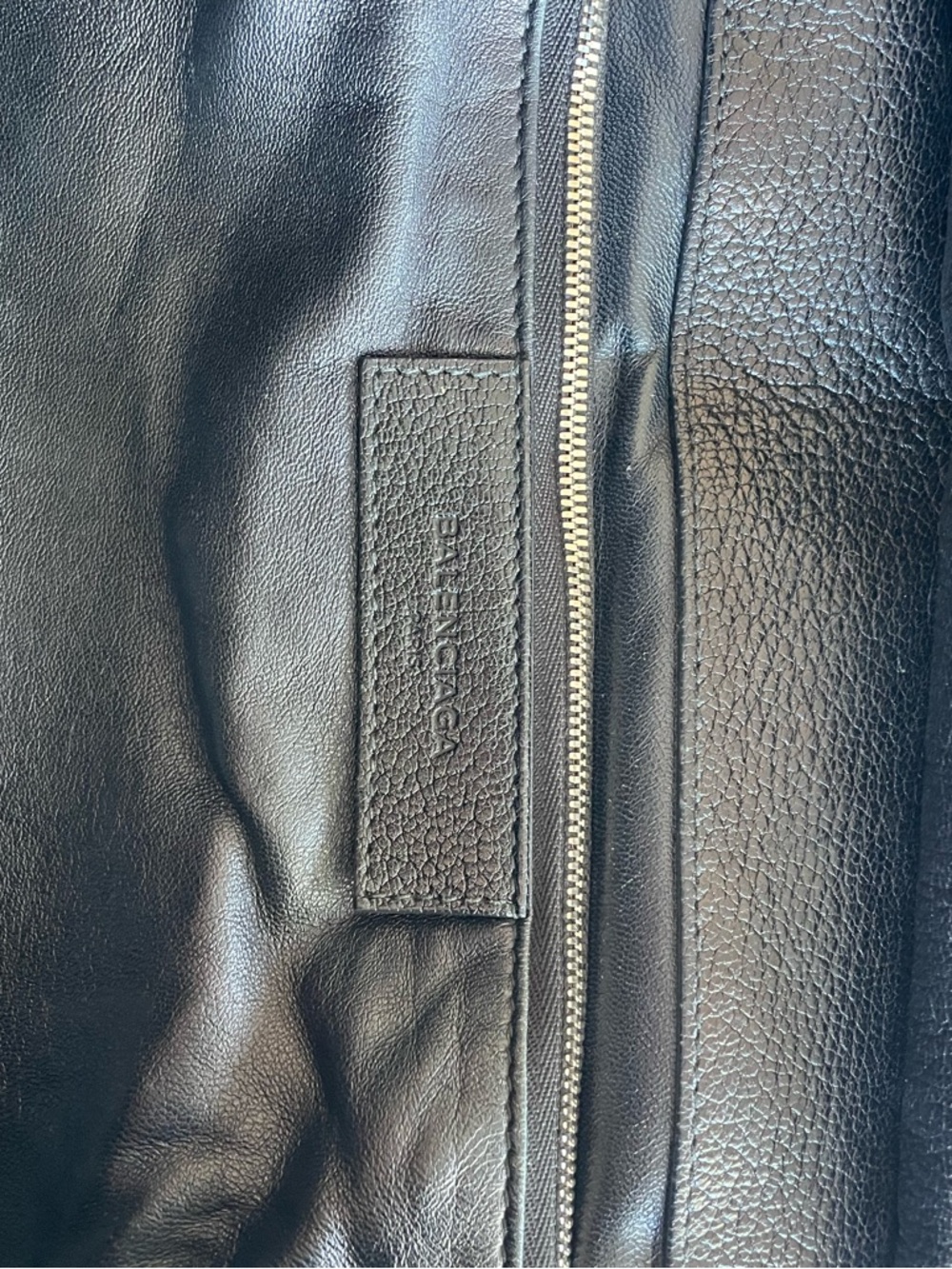 Balenciaga Le Dix Zip Cartable Top Handle Bag Leather and Ostrich - Picture 5 of 6